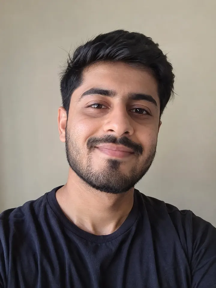 A selfie of the second person